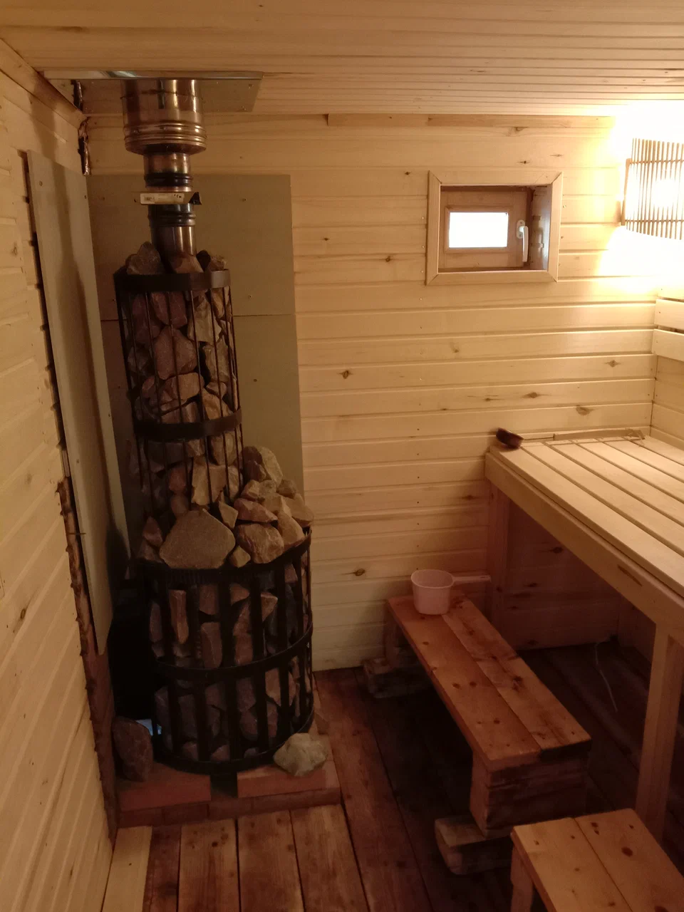 Живая баня на дровах