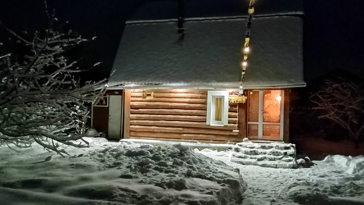 Живая баня на дровах