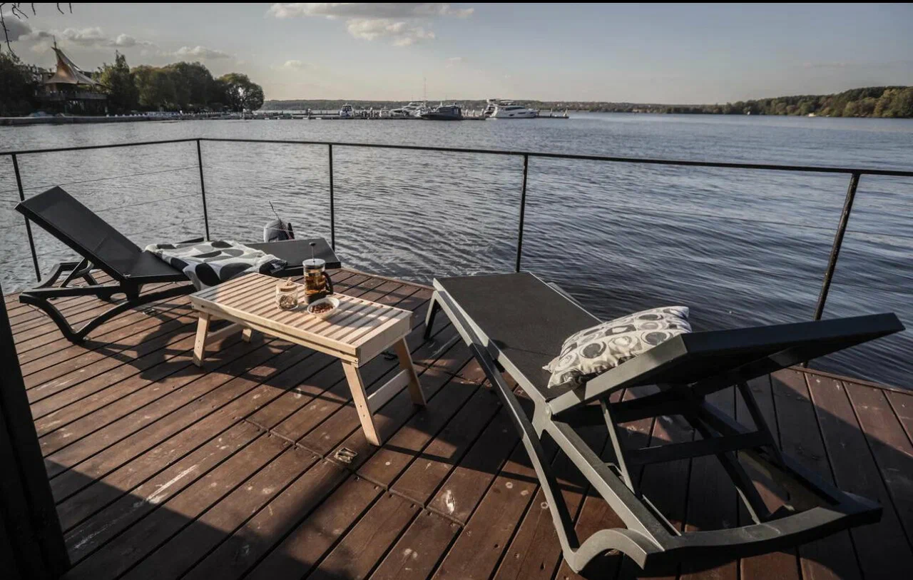 Плавающая баня на воде Парход