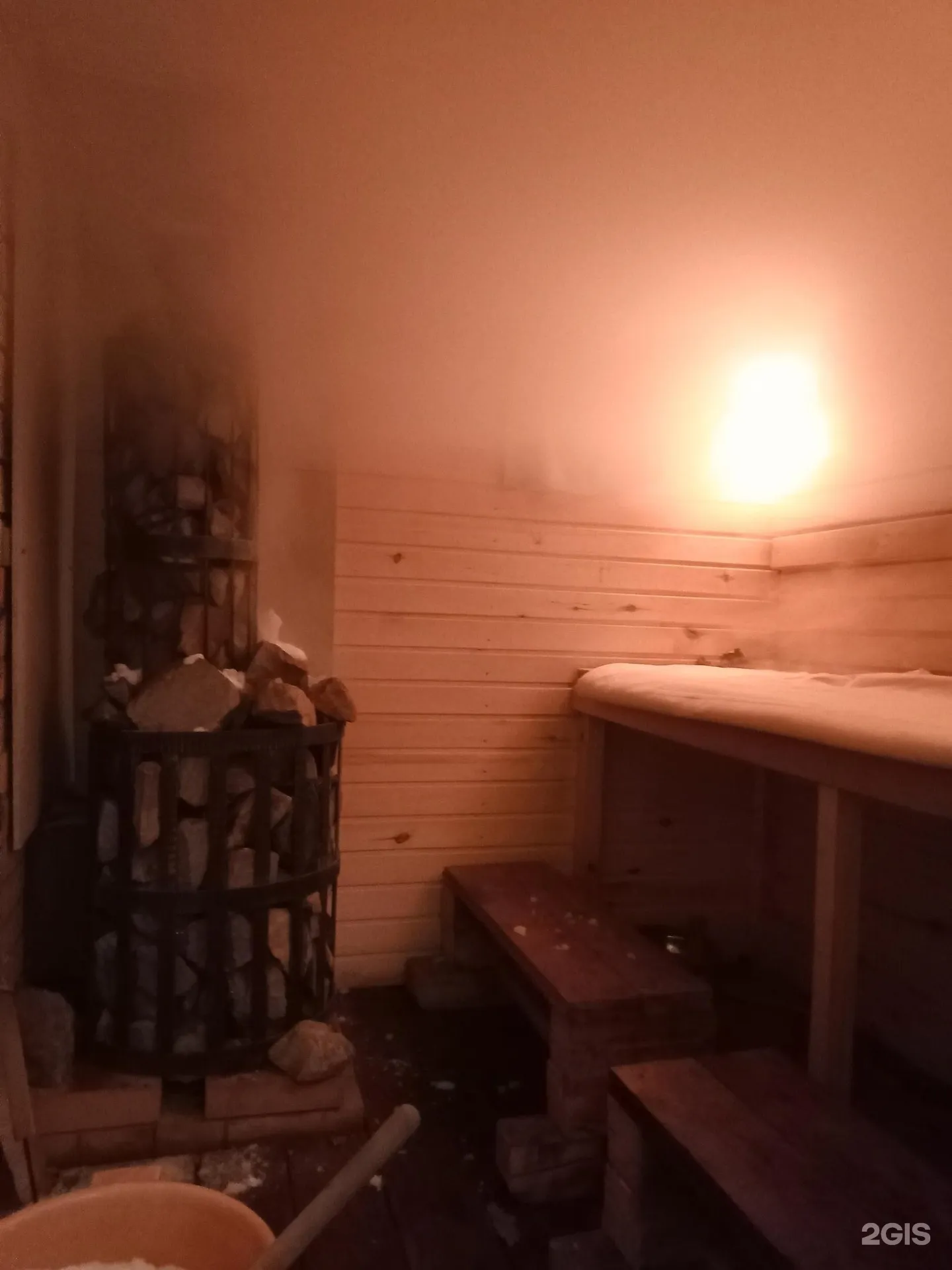 Живая баня на дровах