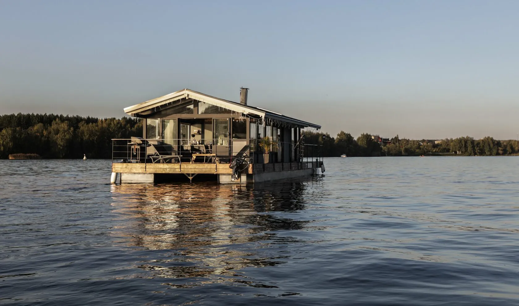 Плавающая баня на воде Парход